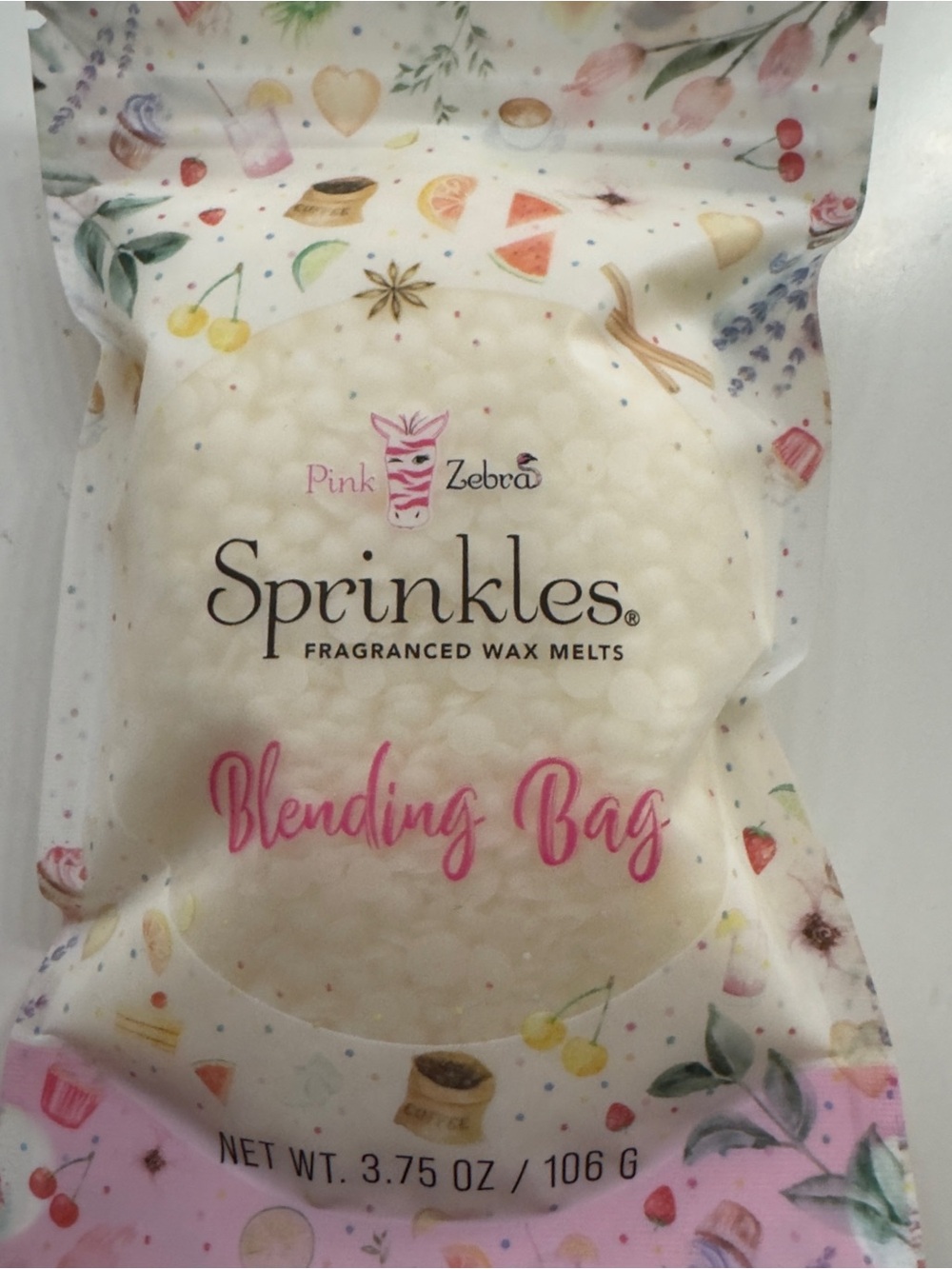 Pink Zebra Wax Melt Sprinkles Blending Bag